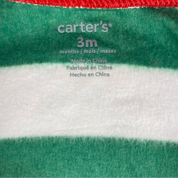 NWT Carters Fleece Reindeer Christmas Pajamas - Size 3M - Picture 5 of 7